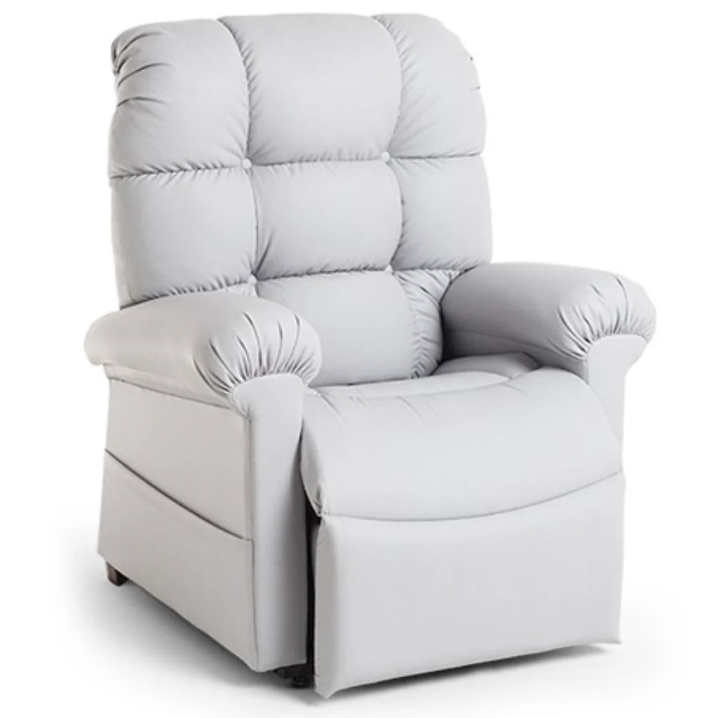 Light Gray sleep chair with 5 zones for massage - front facing 