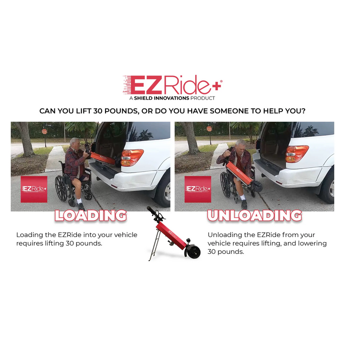 EZ Ride+ Wheelchair Power Assist Attachment - 12mph