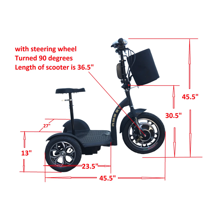 RMB Multi Point QR 3-Wheel Scooter - 500W Motor