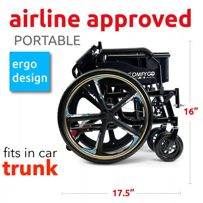ComfyGo X-1 Lightweight Manual Wheelchair